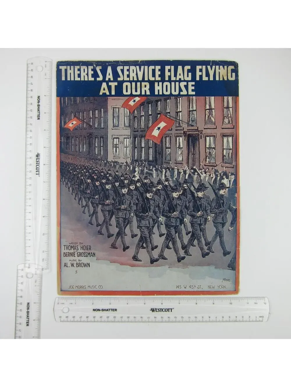 Sheet Music Theres A Service Flag Flying At Our House Patriotic WWI Antique 1917